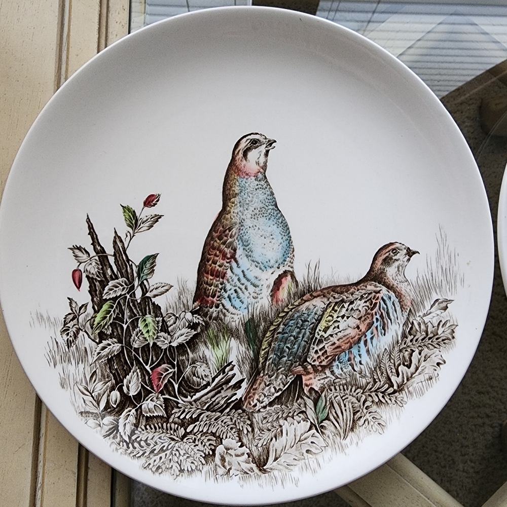 Vintage Johnson Brothers Game Birds Dinner Plate/ Partridge Design